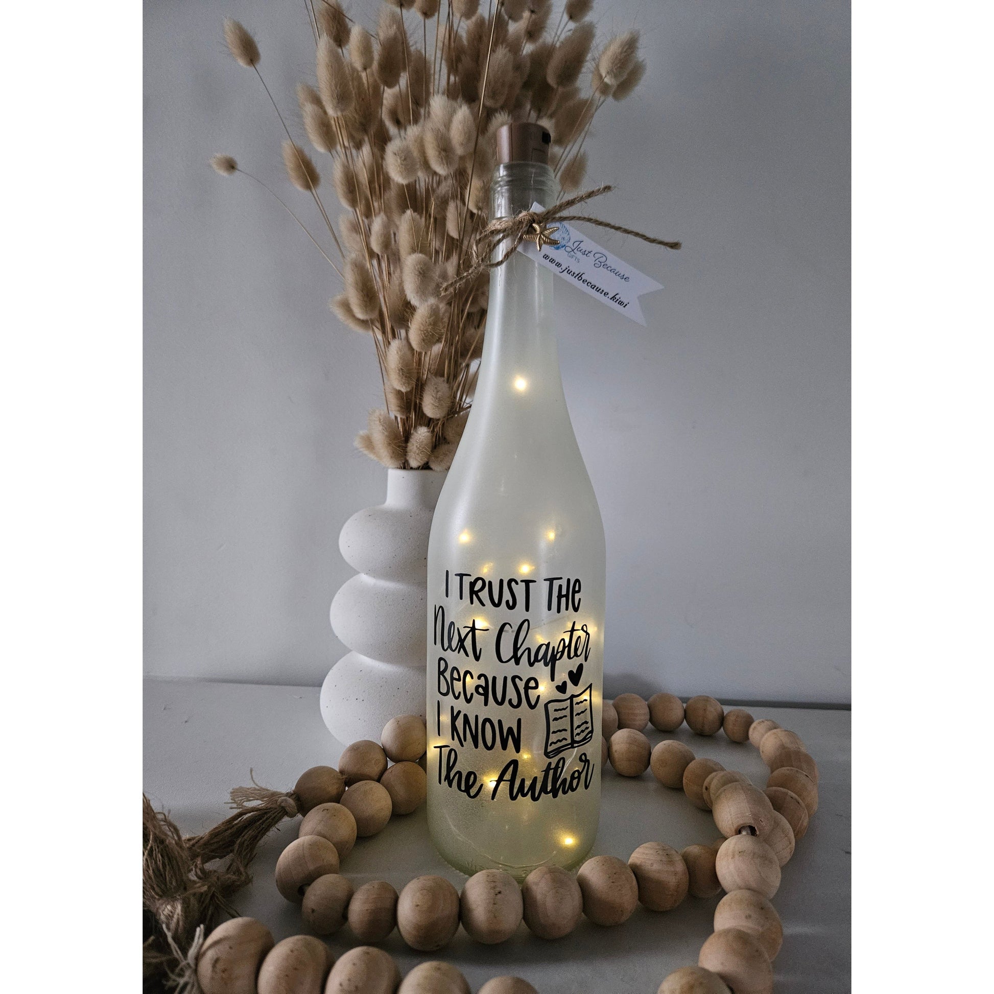 Fairy Light Quoted Bottles