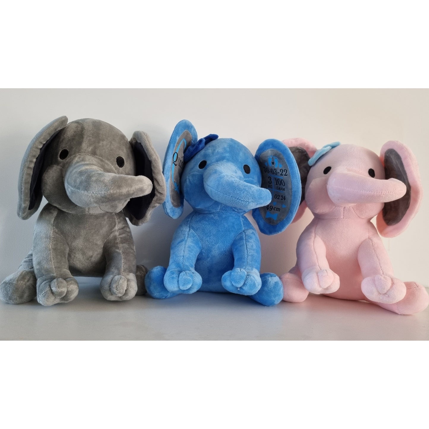 Personalised Birth Stat Elephant- Baby Keepsake Gift